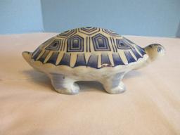 Semi-Porcelain Blue/White Figural Turtle