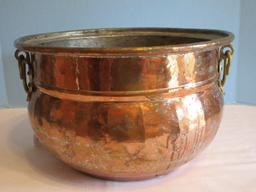Copper Cauldron w/ Brass Ornament Handles