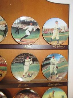 Bradford Exchange Collector Porcelain 16 Miniature Plates Legends of Baseball Complete Set