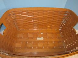 Traditional Longaberger Small Laundry Basket w/ Liner Signed E.B. 1995
