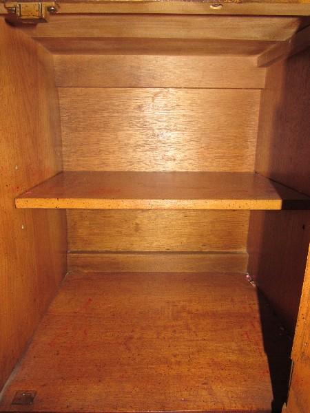 Tall Wooden China Cabinet Glass Windows 2 Doors, 3 Lower Doors w/ 1 Shelf, 1 Drawer