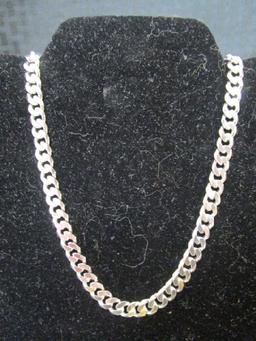 Italian Sterling Silver 32.37gm, 18 1/4" End-End Necklace