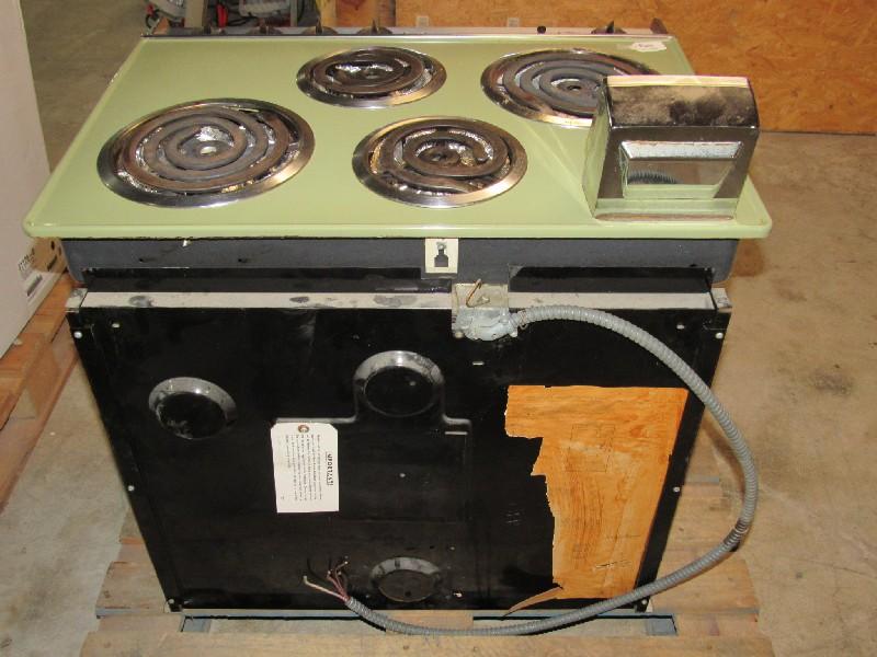 Vintage Cookmaster Gas Oven Frigidaire Compact 30 Green Metal