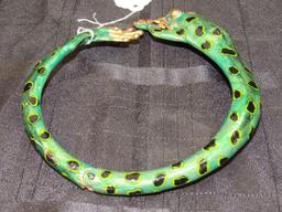 Creart Green/Gilted Frog Design Neck Jewelry-ROME ITALY