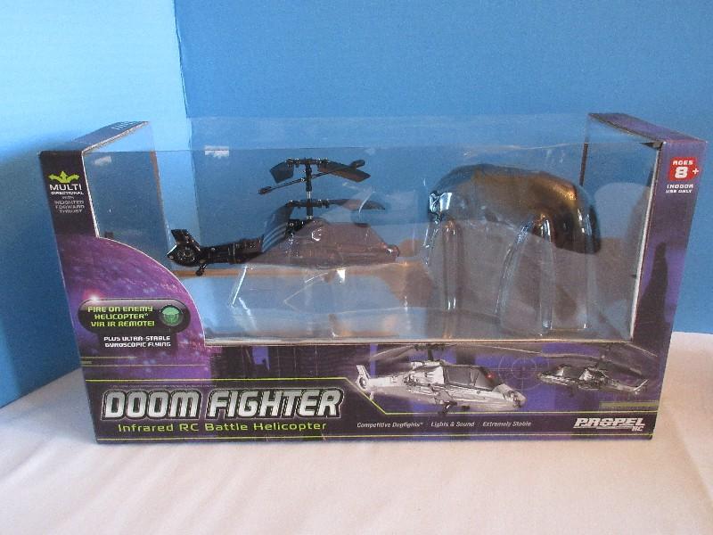 Dome Fighter Infrared RC Battle Helicopter Erebus Black Multi Directional Remote Control
