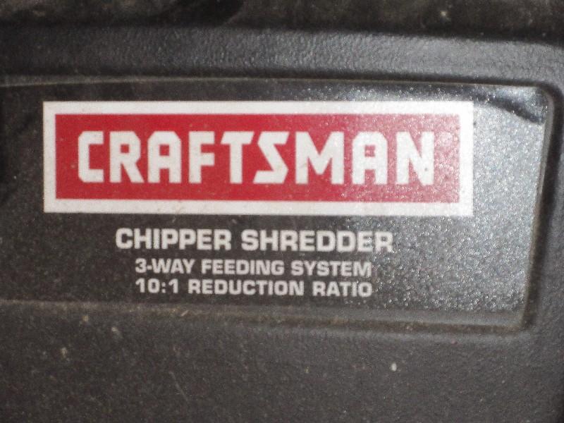 Craftsman Chipper Shredder 3 Way Feeding System 10:1 Ratio