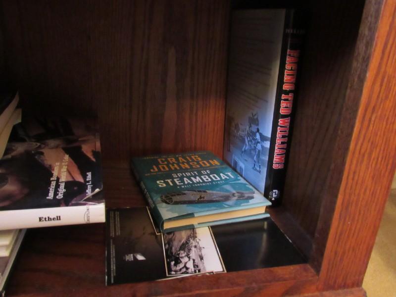 2 Shelf Lot - Louis L'Amour Collection Bantem Books, Craig Johnson, Webster Dictionary, Etc.