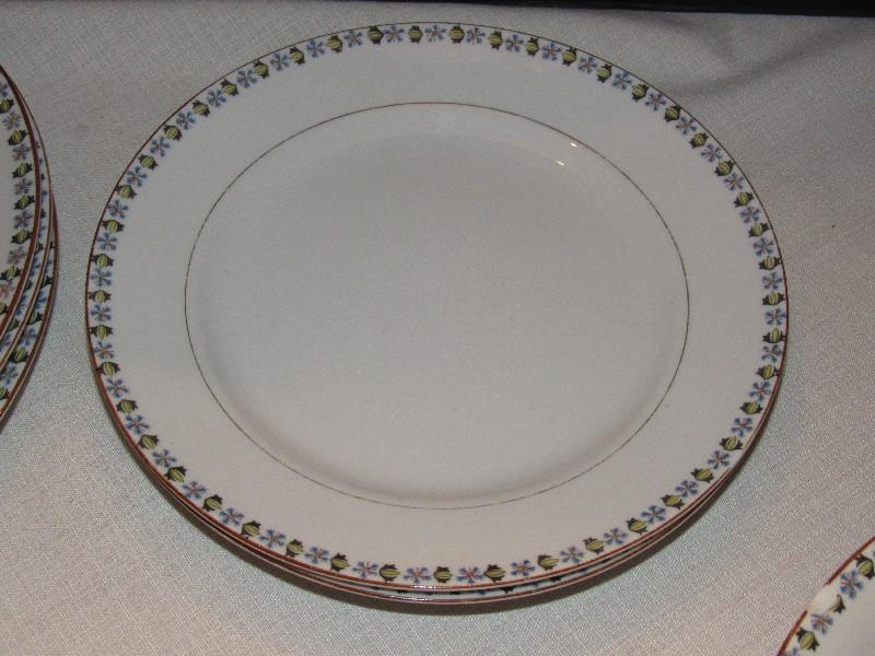 Noritake Nippon Gold Rim, Blue/Yellow Floral Band Pattern