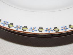 Noritake Nippon Gold Rim, Blue/Yellow Floral Band Pattern