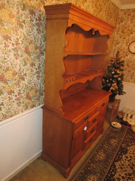 Cochrane Furniture Co. Inc. Tall Wooden Kitchen Hutch Top 2 Shelves