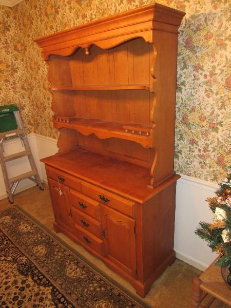 Cochrane Furniture Co. Inc. Tall Wooden Kitchen Hutch Top 2 Shelves