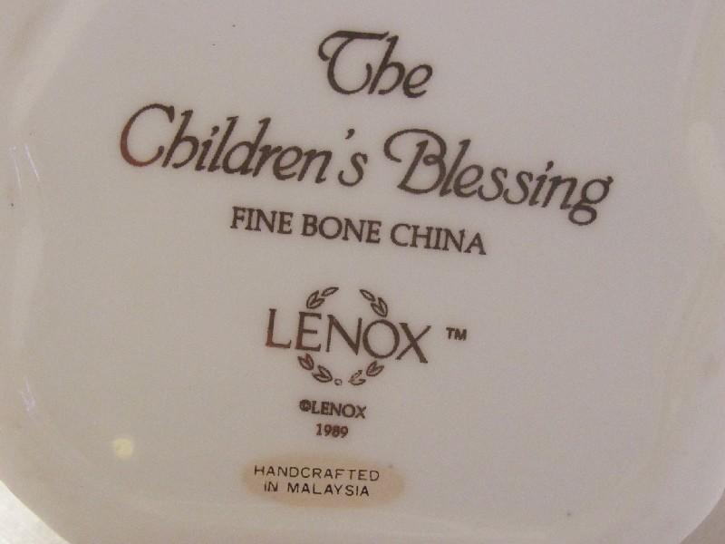 The Children's Blessing Fine Bone China by Lenox © 1989