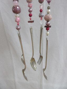 Whimsical Silverplated Teapot Community Flatware Wind Chime