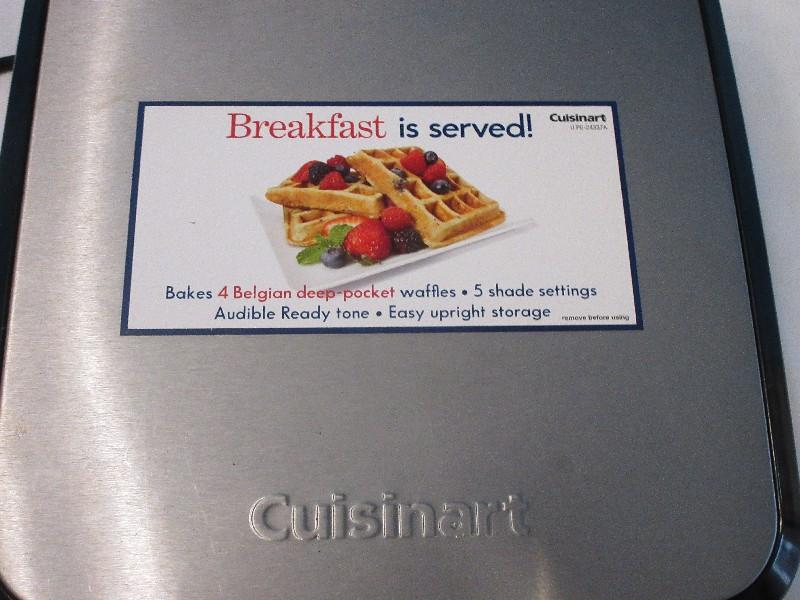 Cuisinart 4 Belgian Deep Pocket Waffles Maker 5 Heat Setting