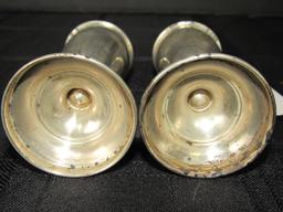 2 Tall Urn Design Salt/Pepper Shakers, 'International Sterling 558'