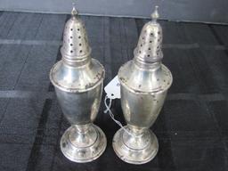 2 Tall Urn Design Salt/Pepper Shakers, 'International Sterling 558'