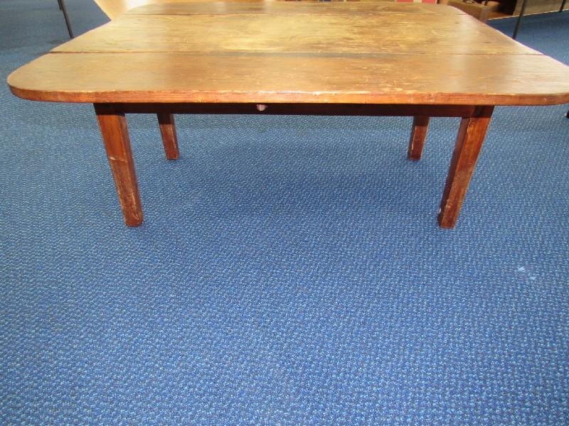 Primitive Wooden Drop Leaf Center Table