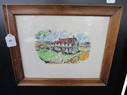 Beach House Picture 'Organic Lithograph' Limited 102/140 Edition Artist Signed