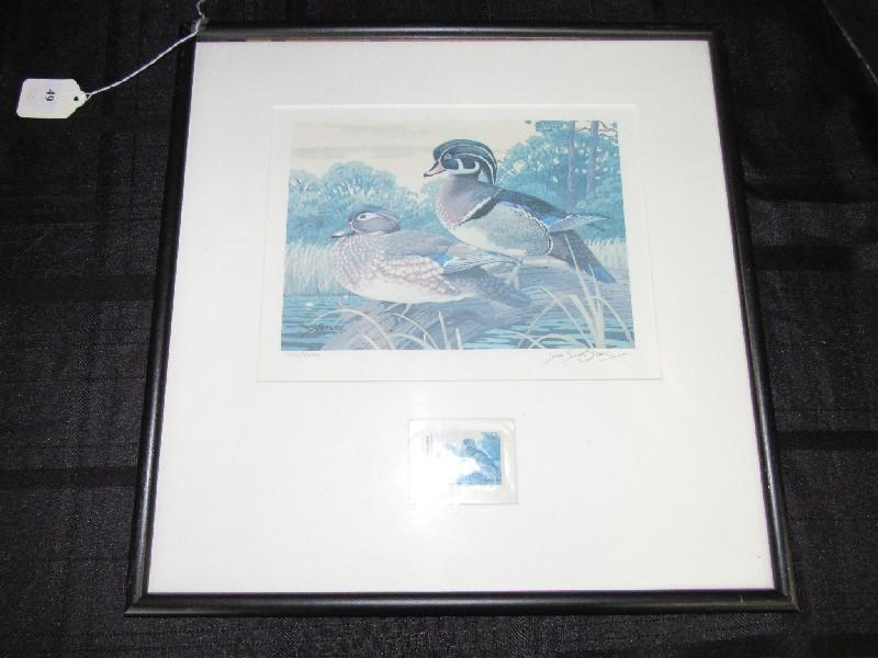 Waterfowl & Hunting Stamp Picture Litho Print Signed Artist Lee LeBlanc