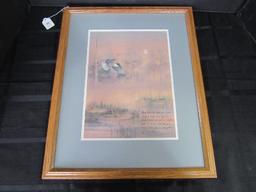 Eagle & River Scene w/ Religious Quote Picture Print by A. Margaret Hall Hayback