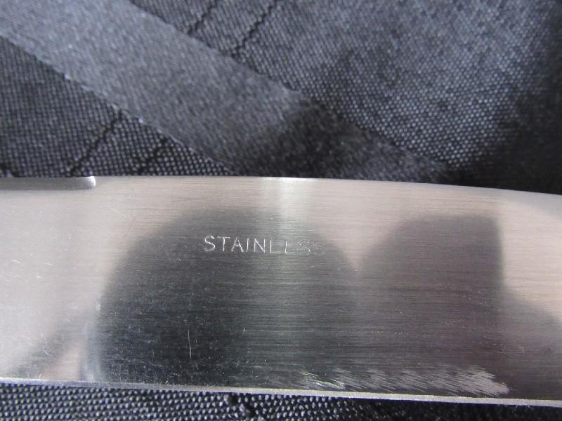 Sterling Handle Carving Set - Carving Knife, Meat Fork, File, Trim Design, Stainless Blade