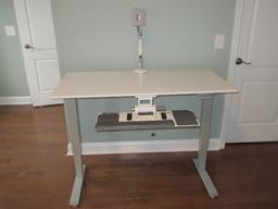 Human Scale Float Sit/Stand Adjustable Height Desk w/ Keyboard System & Monitor Mount