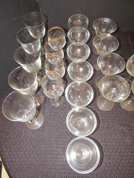 Huge Glass Lot - Glass Cups, Goblets, Sherry, Champagne, Saucers, Etc.