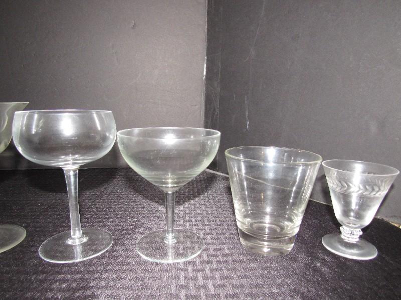 Huge Glass Lot - Glass Cups, Goblets, Sherry, Champagne, Saucers, Etc.