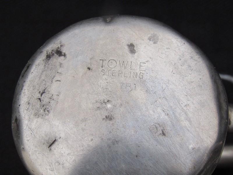 Towle Sterling 781 Baby Cup G.E.W. on Base w/ Scroll Trim Plate