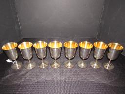 8 Sheridan E.P.S. Silverplate Goblets