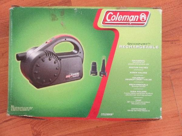 Coleman Quick Pump Rechargeable w/ Adapter & 2 Valves