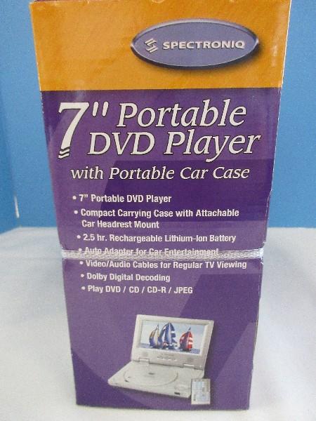 7" Portable DVD Player w/ Portable Car Case, Wireless Remote Control