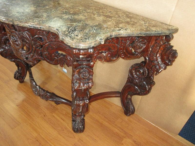 Chinoiserie Phenomenal Heavily Hand Carved Console/Entry Table