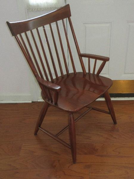 Classic Kincaid Furniture Solid Cherry Park Collection Windsor Curved Back Arm Chair