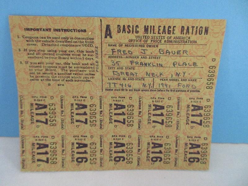 4 World War II War Ration Books Ephemera Collector Collectibles