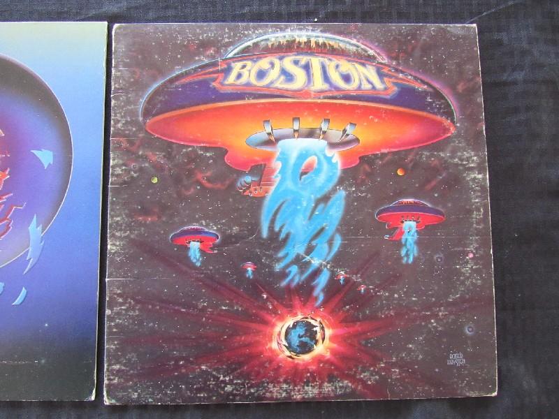 3 Vintage Vinyls - Boston, Journey Escape, Santana Zebop!