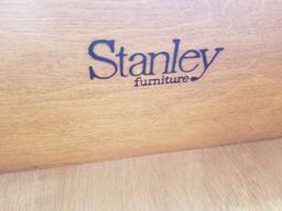 Stanley Furniture Pale Wooden Dresser w/ Back Mounted Mirror, 7 Drawers