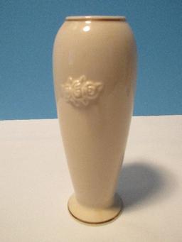 Lenox China Rosebud Collection Vase Cream Sculptured Roses Design Giftware Rose Bloom