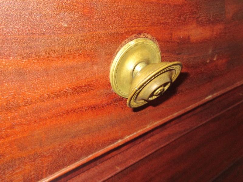 Early Mahogany American Empire Style Chest of Drawers 2 Over 3 Dovetail Drawers