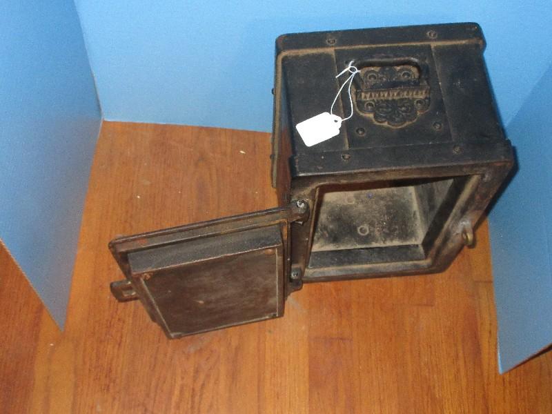 Early Cast Iron Safe Strong Box w/ Handle