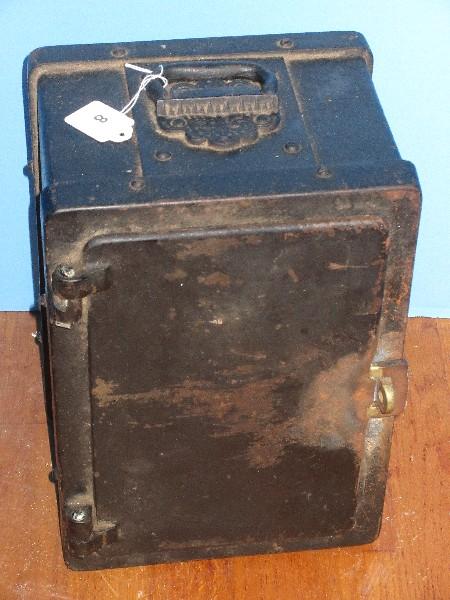 Early Cast Iron Safe Strong Box w/ Handle