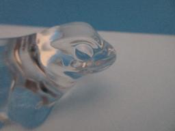 Signed Villeroy & Boch Crystal Figural Frog Paperweight