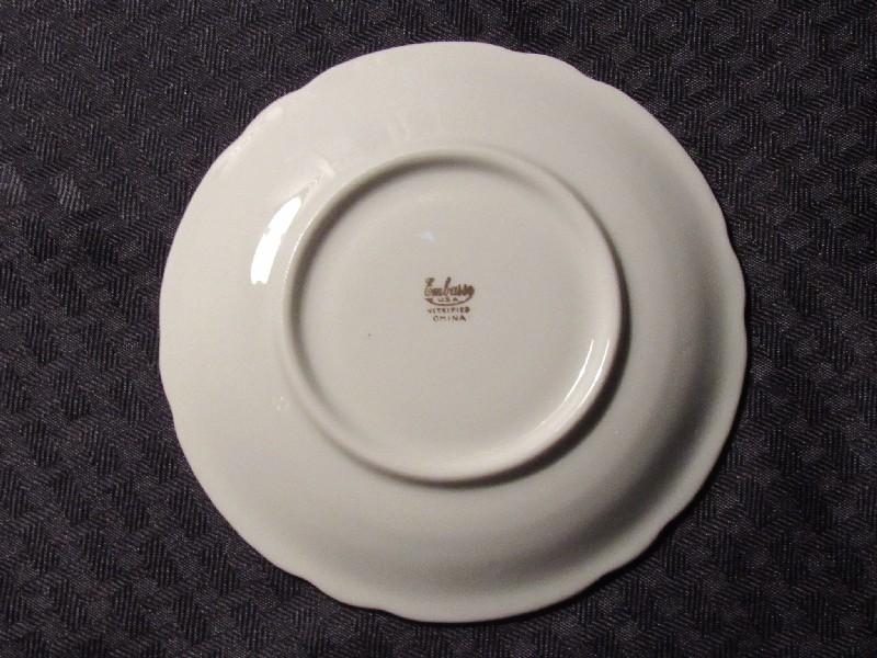 Embassy U.S.A. Vitrified China White Rose Center Gilted Trim Lot