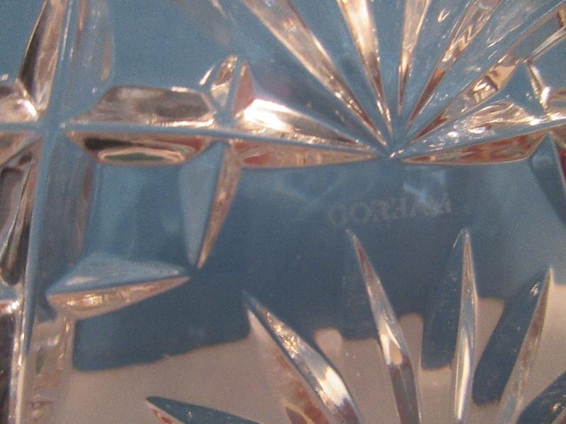 Signed Gorham Crystal Cherrywood Pattern Bon-Bon Dish Circa 1960-1999