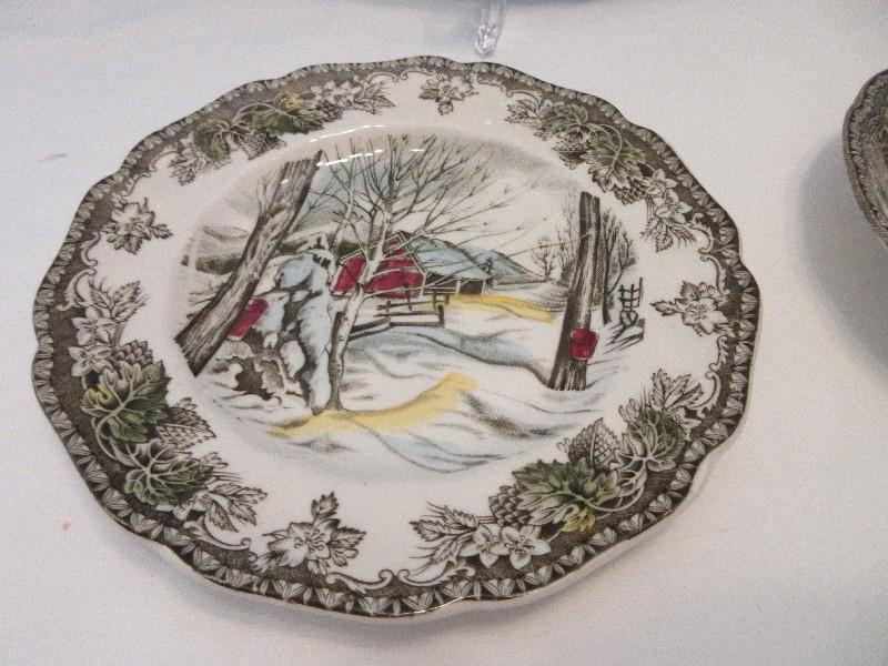 8 Pieces - Johnson Brothers China Friendly Village Pattern Dinnerware