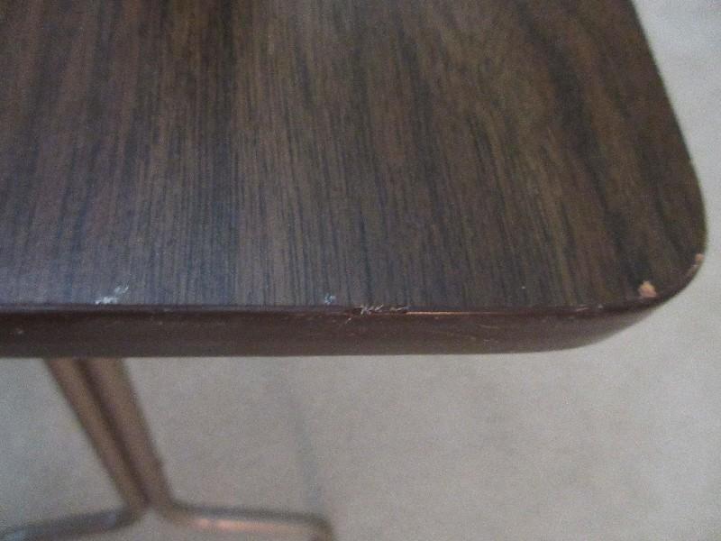 Vintage Simulated Walnut Top Folding Side Office/Craft Table