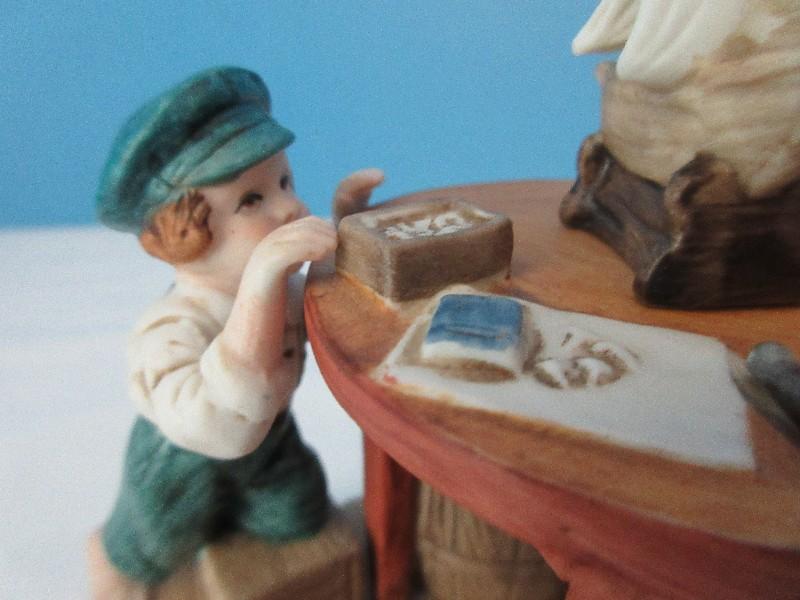 Collectors "For A Good Boy" by Norman Rockwell Museum Inc. Bisque Porcelain 5 1/2" Figurine