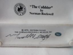 Collectors "The Cobblers" by Norman Rockwell Museum Inc. Bisque Porcelain 5 1/2" Figurine