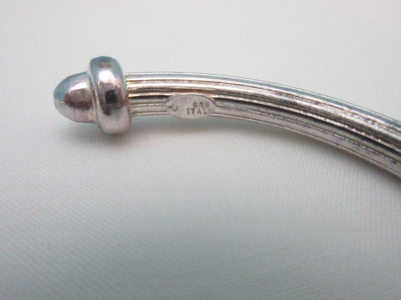 Stamped Italy 925 = Sterling Cuff Bracelet Circumference