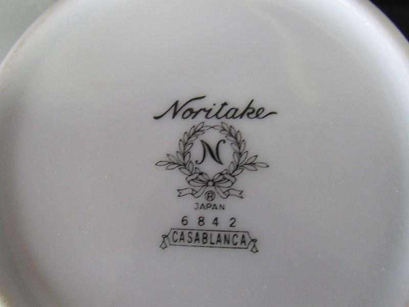 Noritake Japan Casablanca 6842 Ceramic Lot - Raised Hand Painted Floral Trim